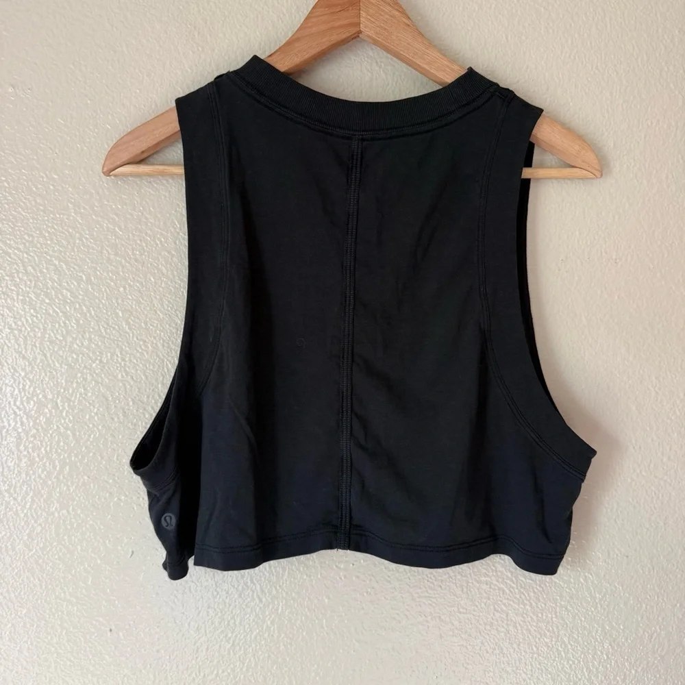 lululemon athletica Black Crop Muscle Tank